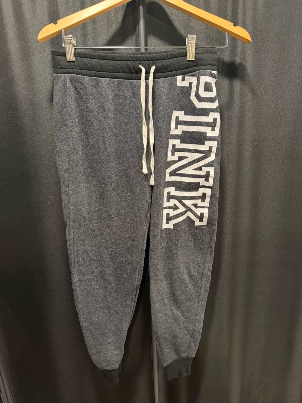 PINK Victoria's Secret Charcoal Gray Logo Sweatpants